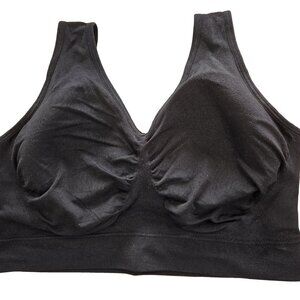 NEW Black Truekind® Everyday Throw-on Wireless Bralette XL
